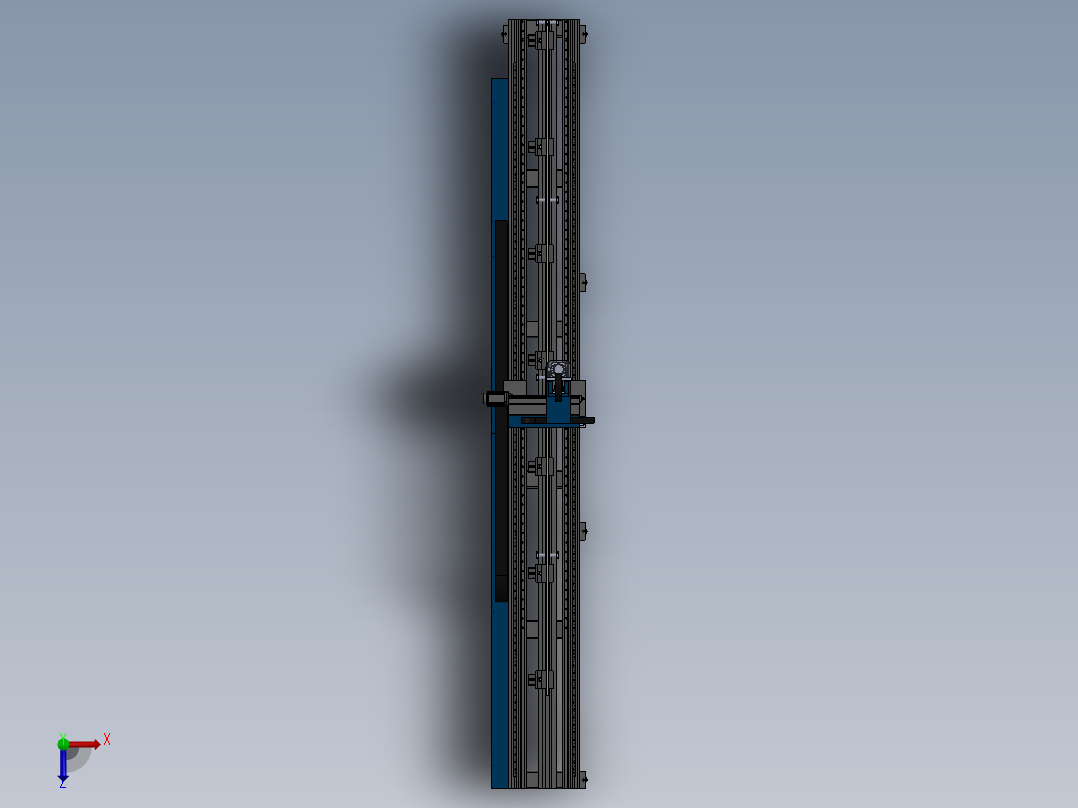 铣床、6米大型龙门铣床俯视图