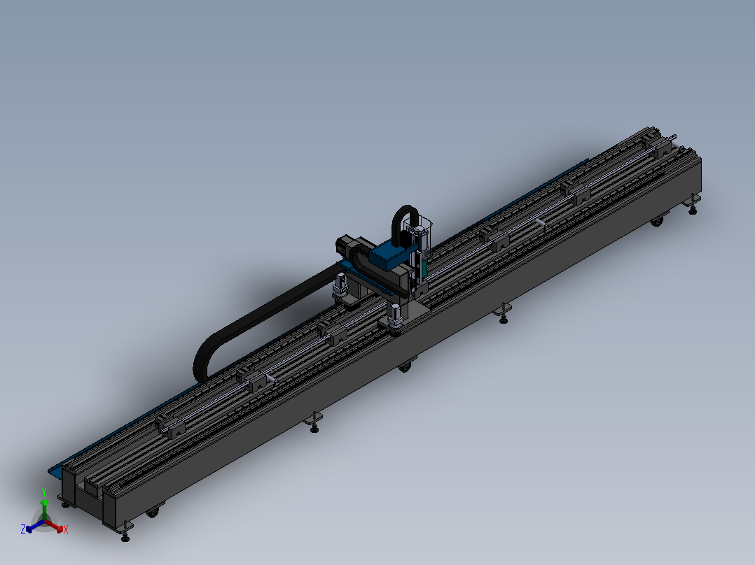 铣床、6米大型龙门铣床正等轴测图