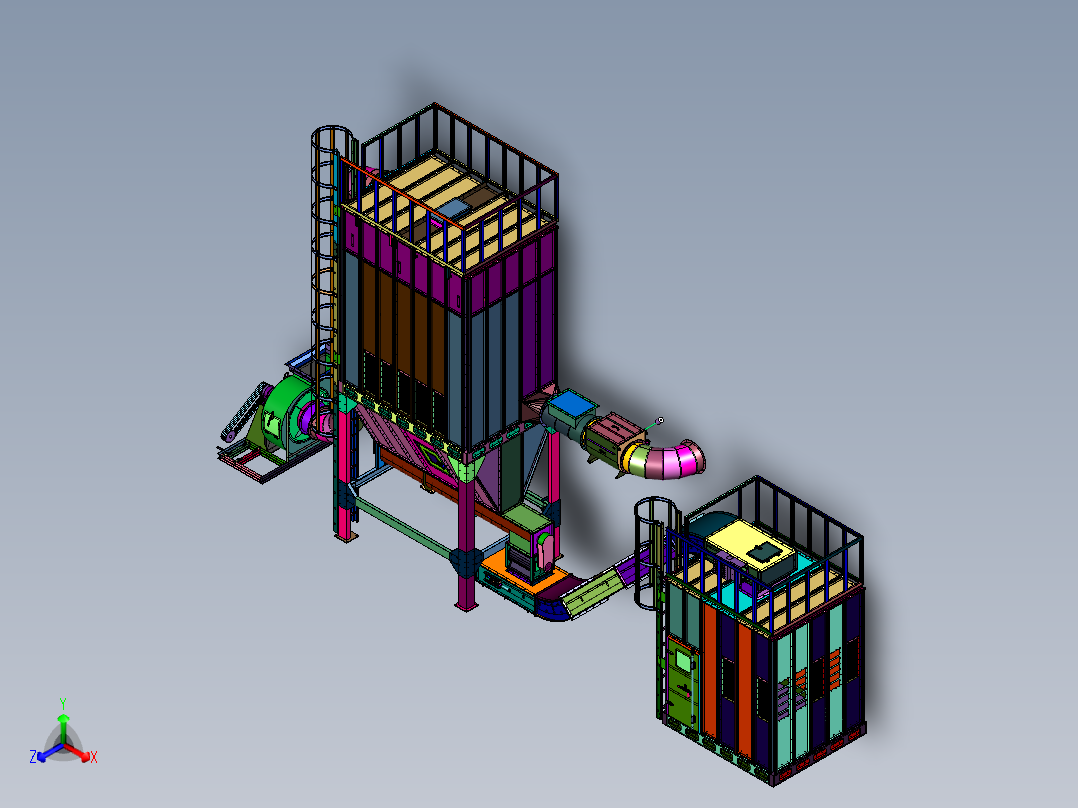 带自动集灰仓的除尘系统