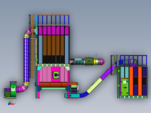 带自动集灰仓的除尘系统前视缩略图