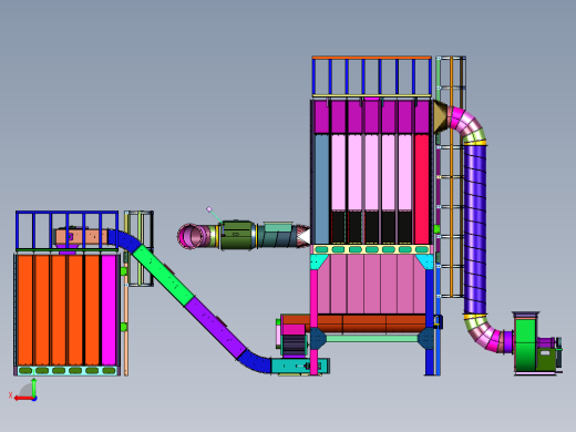 带自动集灰仓的除尘系统后视缩略图