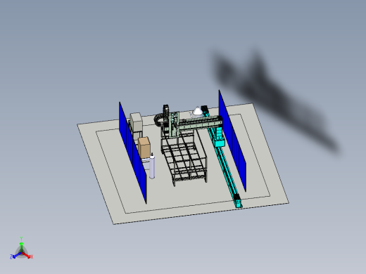 型材框架悬臂式焊接专机模型