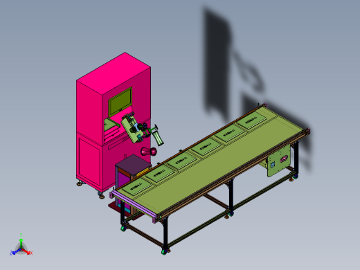 笔记本外壳表面处理用的镭雕机正等轴测缩略图