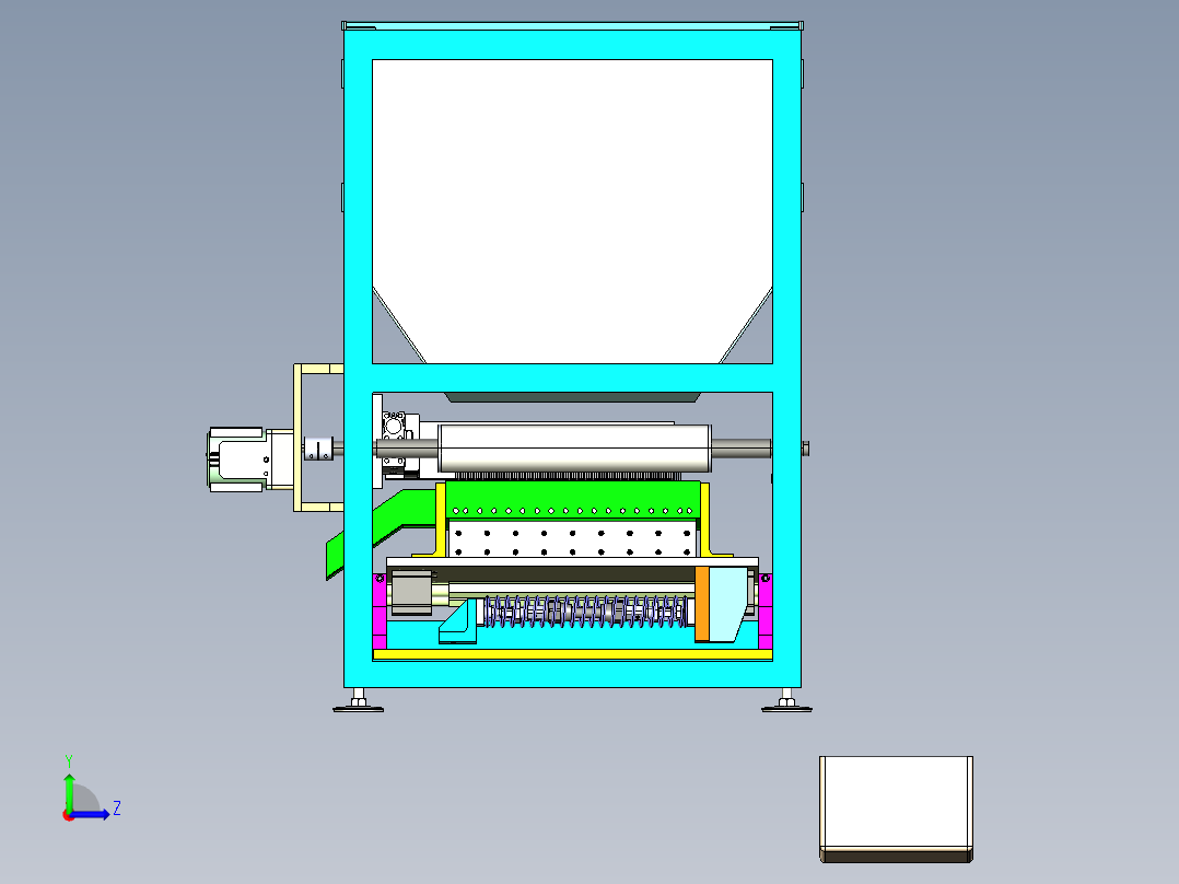 A2004048-振动机器振动筛左视图
