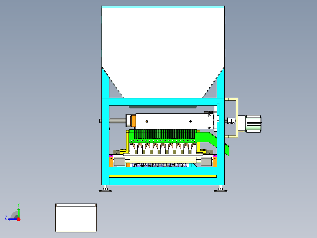 A2004048-振动机器振动筛右视图