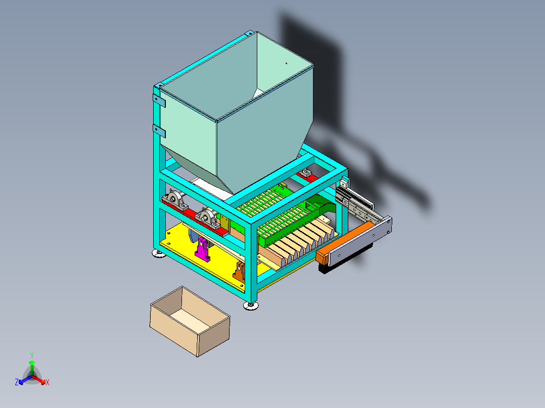 A2004048-振动机器振动筛正等轴测图