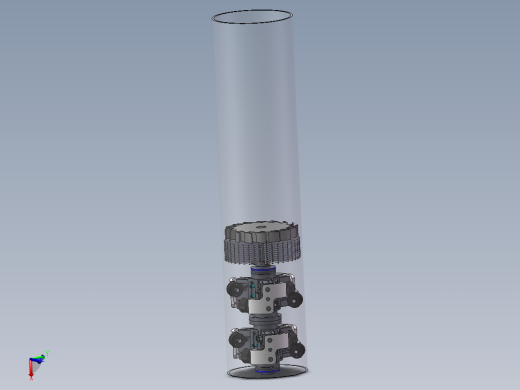 管道清理机器人建模＋运动仿真