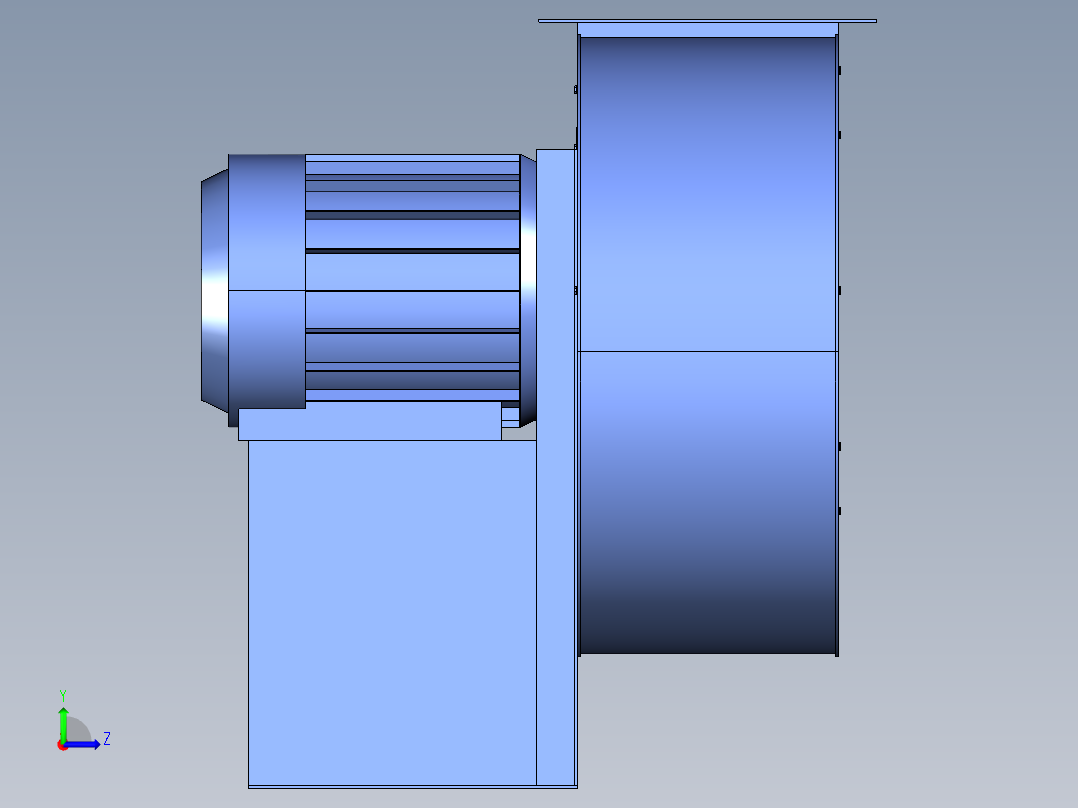 离心风机品牌Sodeca 1640-4T-10左视图