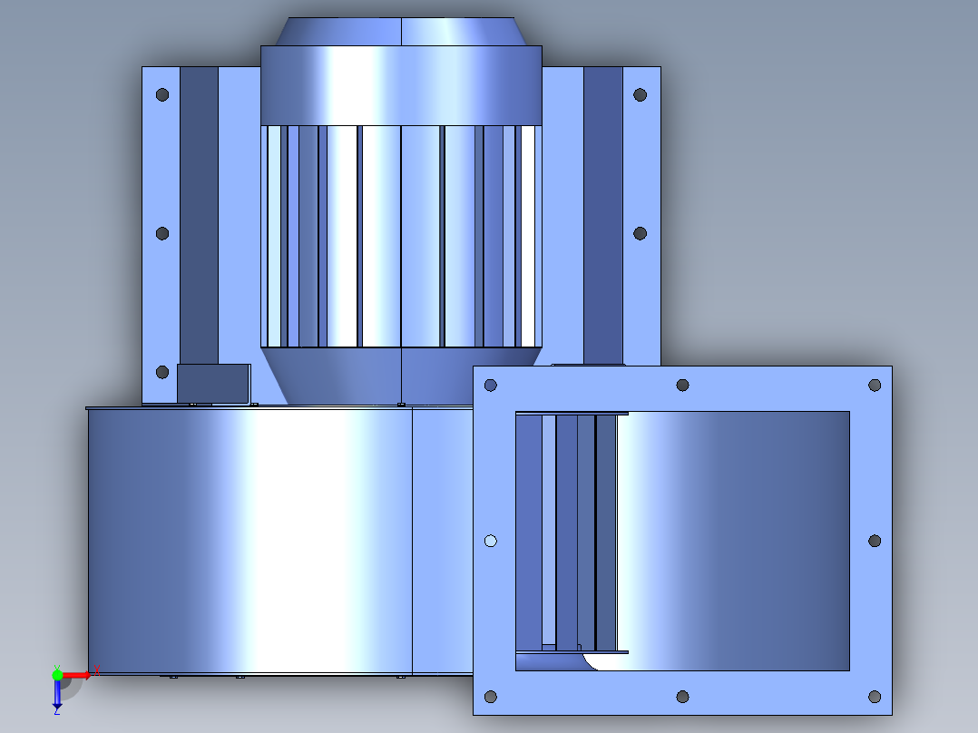 离心风机品牌Sodeca 1640-4T-10俯视图