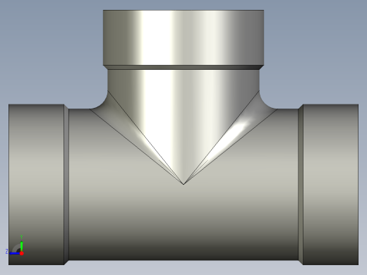 螺纹管三通-等径 DN8右视缩略图