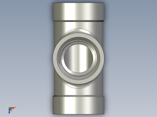 螺纹管三通-等径 DN8俯视缩略图