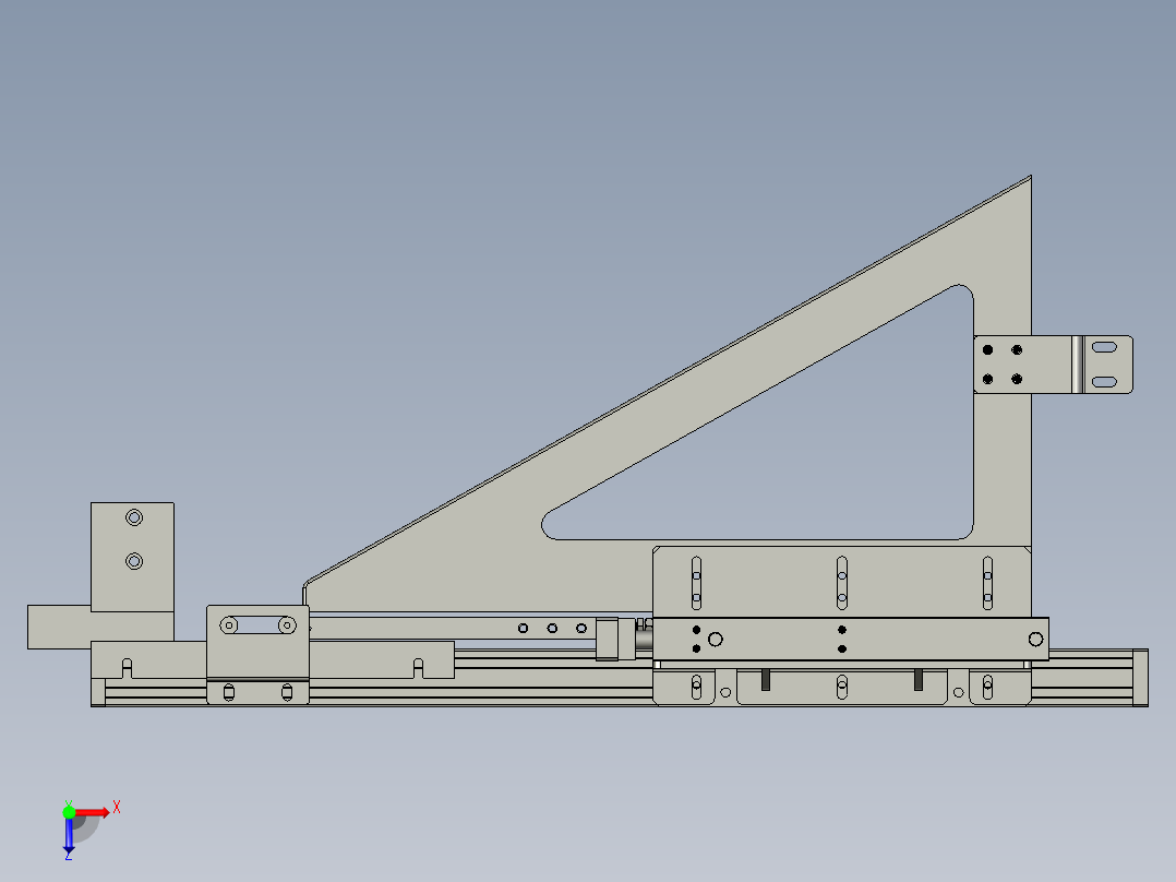 1-0200推料机构-YZ-CC俯视图