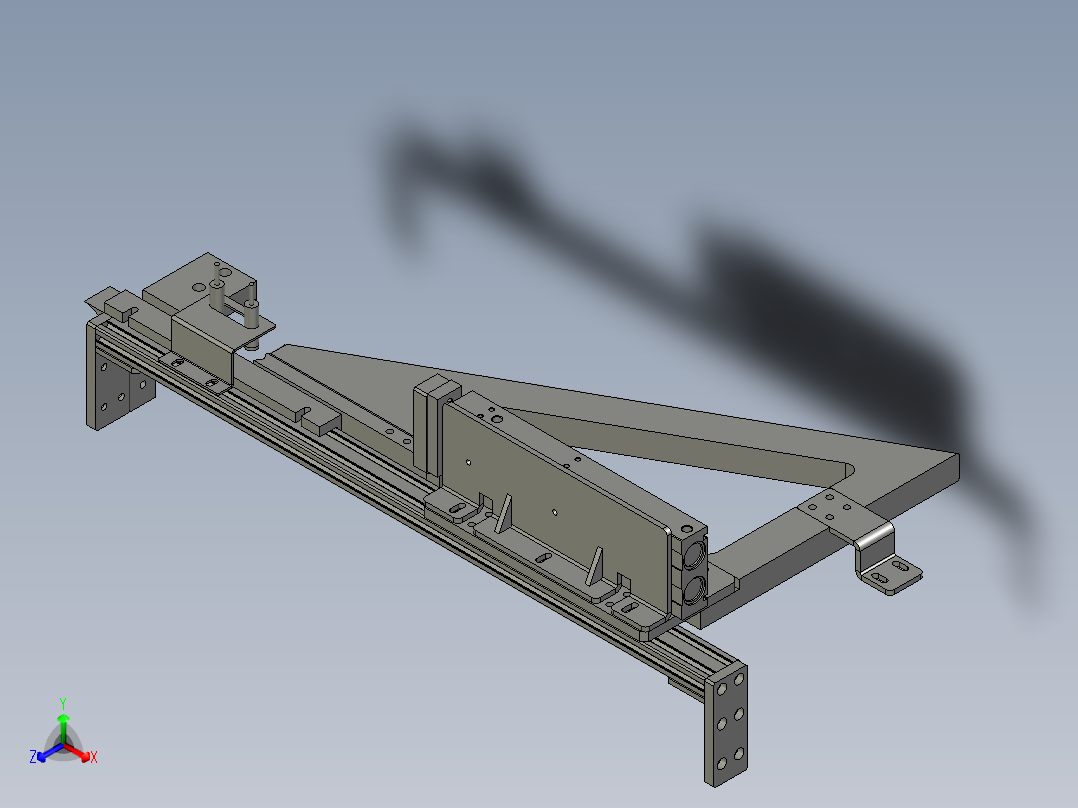 1-0200推料机构-YZ-CC正等轴测图