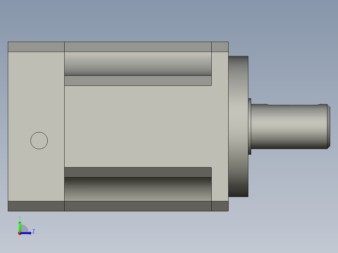 AB60-010汉弗瑞减速机外壳尺寸为60减速比为10左视图