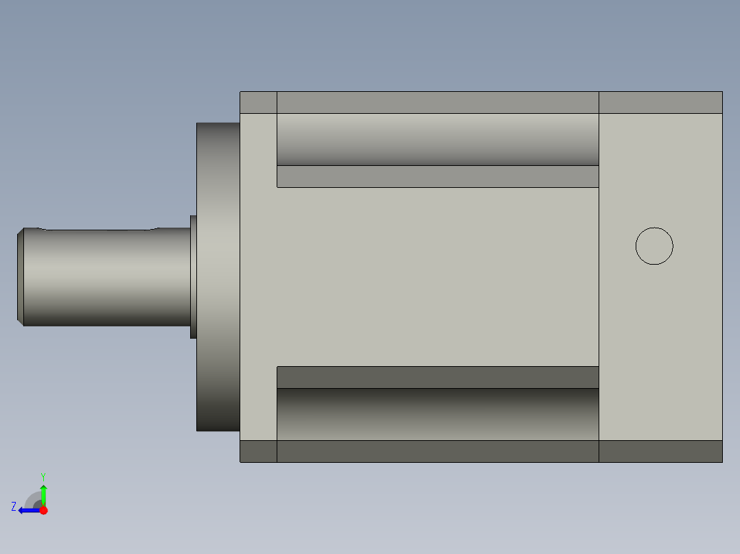 AB60-010汉弗瑞减速机外壳尺寸为60减速比为10右视图