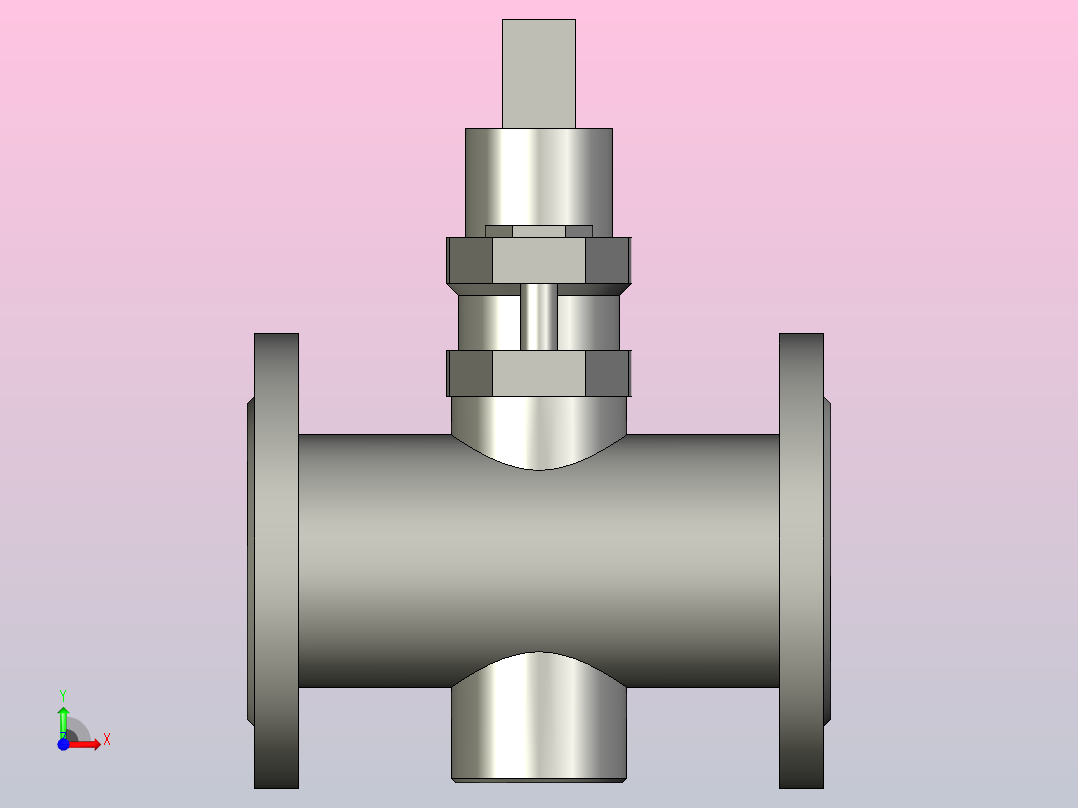 X43W-1.0C二通铸钢旋塞阀[80]前视图