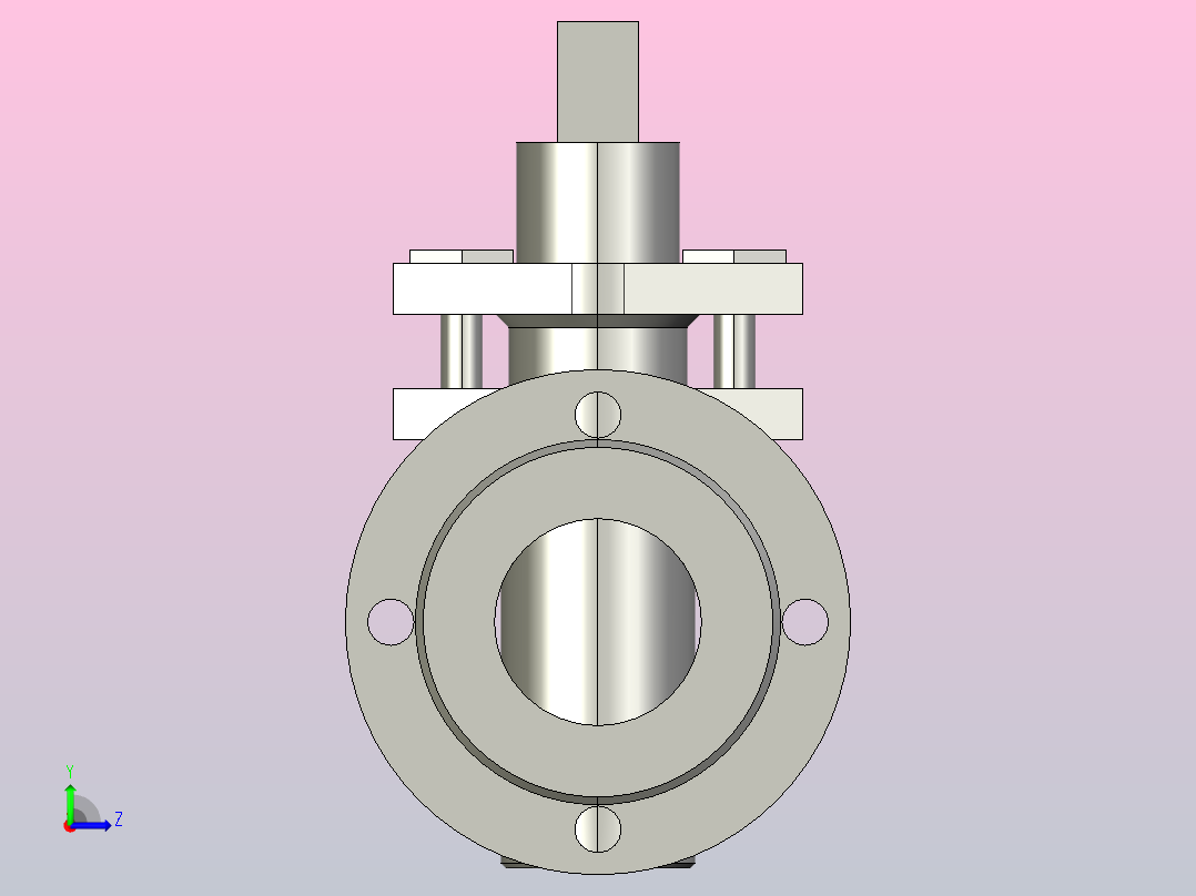 X43W-1.0C二通铸钢旋塞阀[80]左视图