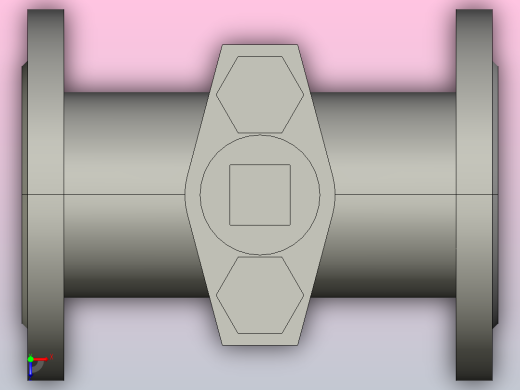 X43W-1.0C二通铸钢旋塞阀[80]俯视缩略图