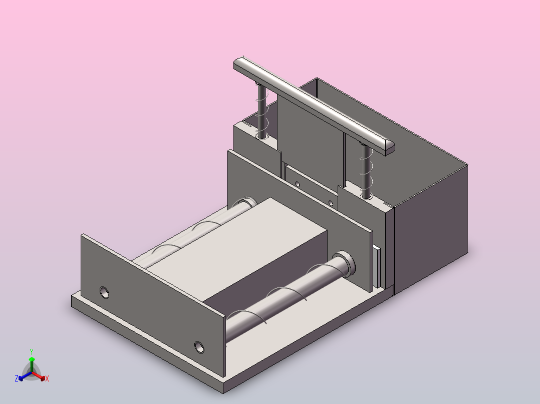 手动切菜器正等轴测图