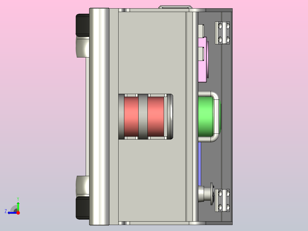 潜伏牵引型AGV小车3D图右视图