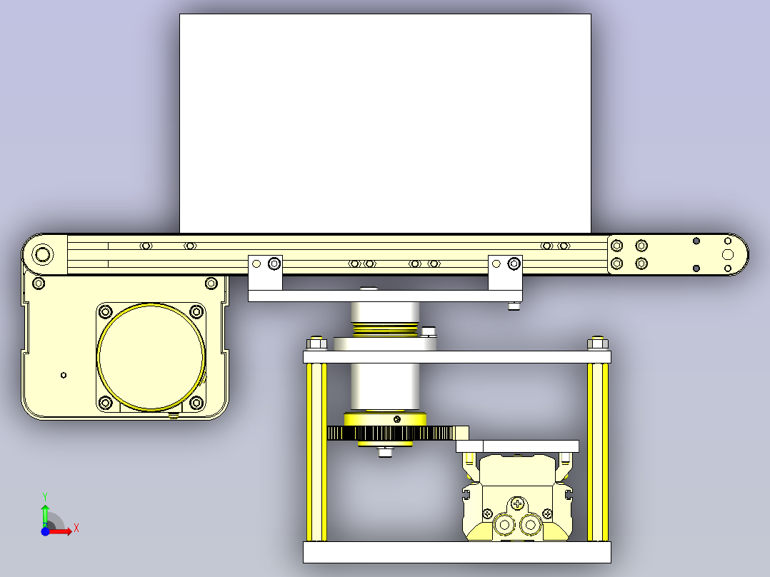 一款传送线分类装置3D模型前视图