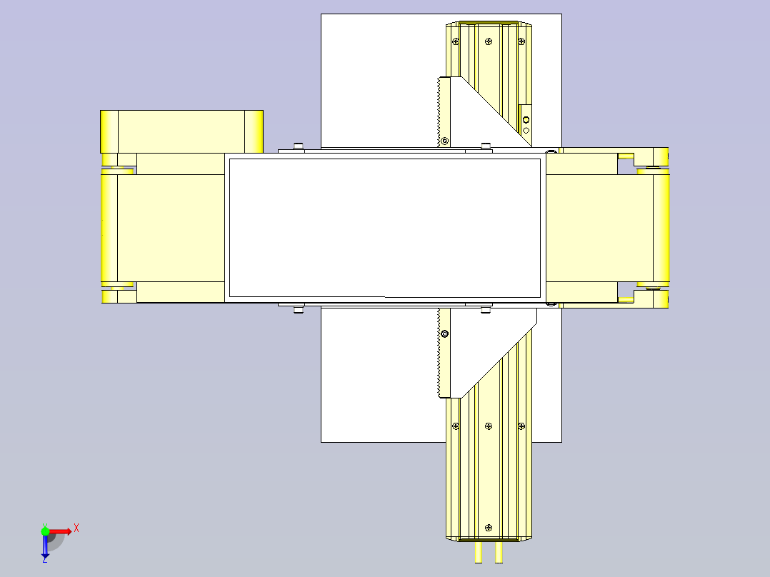 一款传送线分类装置3D模型俯视图