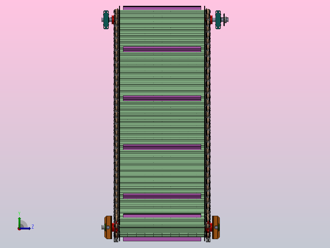 输送机 输送设备apron-conveyor-belt-1-模型格式为 sw左视图