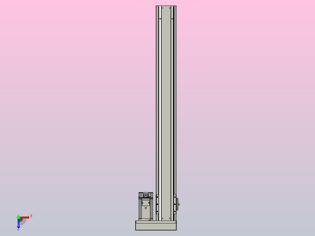 日规模组半封闭丝杆TPA-HNR-85S-1610C-L750-ML-C-P20-N3俯视图