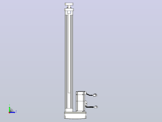 轻载电动缸TPA-ESR40-1210C-L500-MR-QDX-W-P40-C3左视缩略图