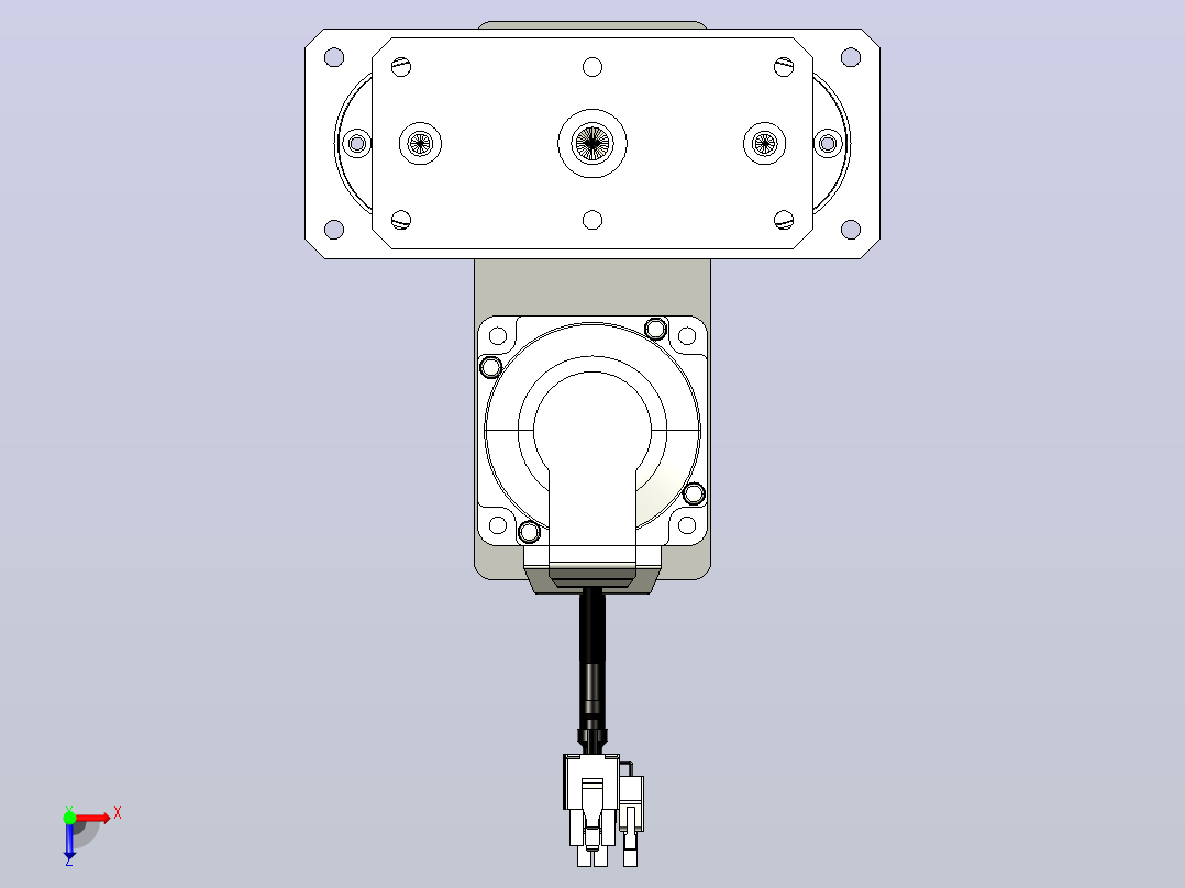 轻载电动缸TPA-ESR40-1210C-L500-MR-QDX-W-P40-C3俯视图