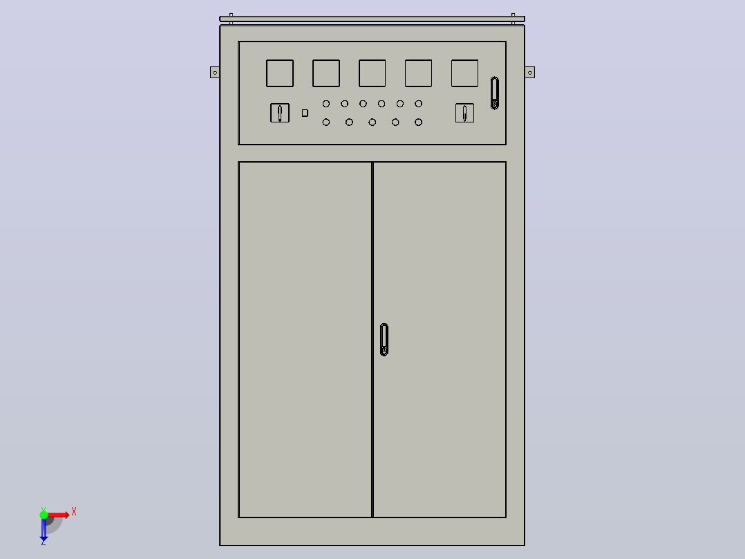 TNSZ-600柱式交流自动稳压器三维模型202010俯视图