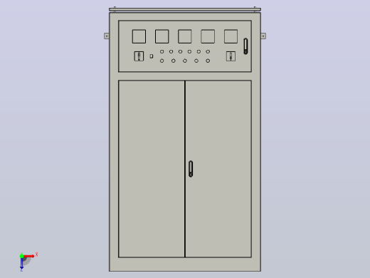 TNSZ-600柱式交流自动稳压器三维模型202010俯视缩略图