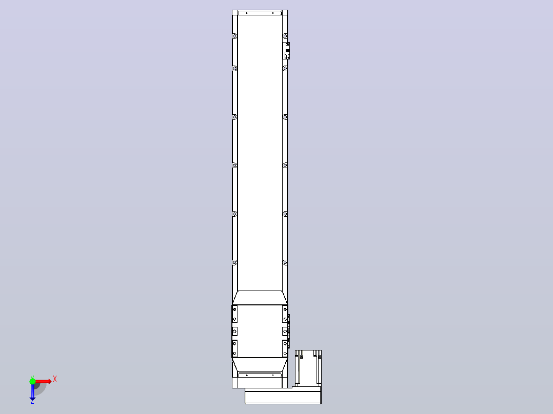 滚珠丝杠直线轴内置导轨TPA-GCR-170-2510C-L850-ML-M75-N3俯视图