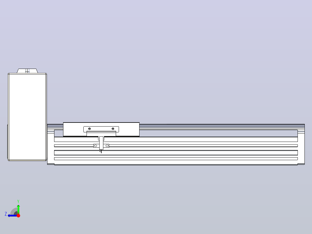 皮带直线轴半封闭可选导轨TPA-HNB-120D-110-L200-RU-C-P40-N3右视图