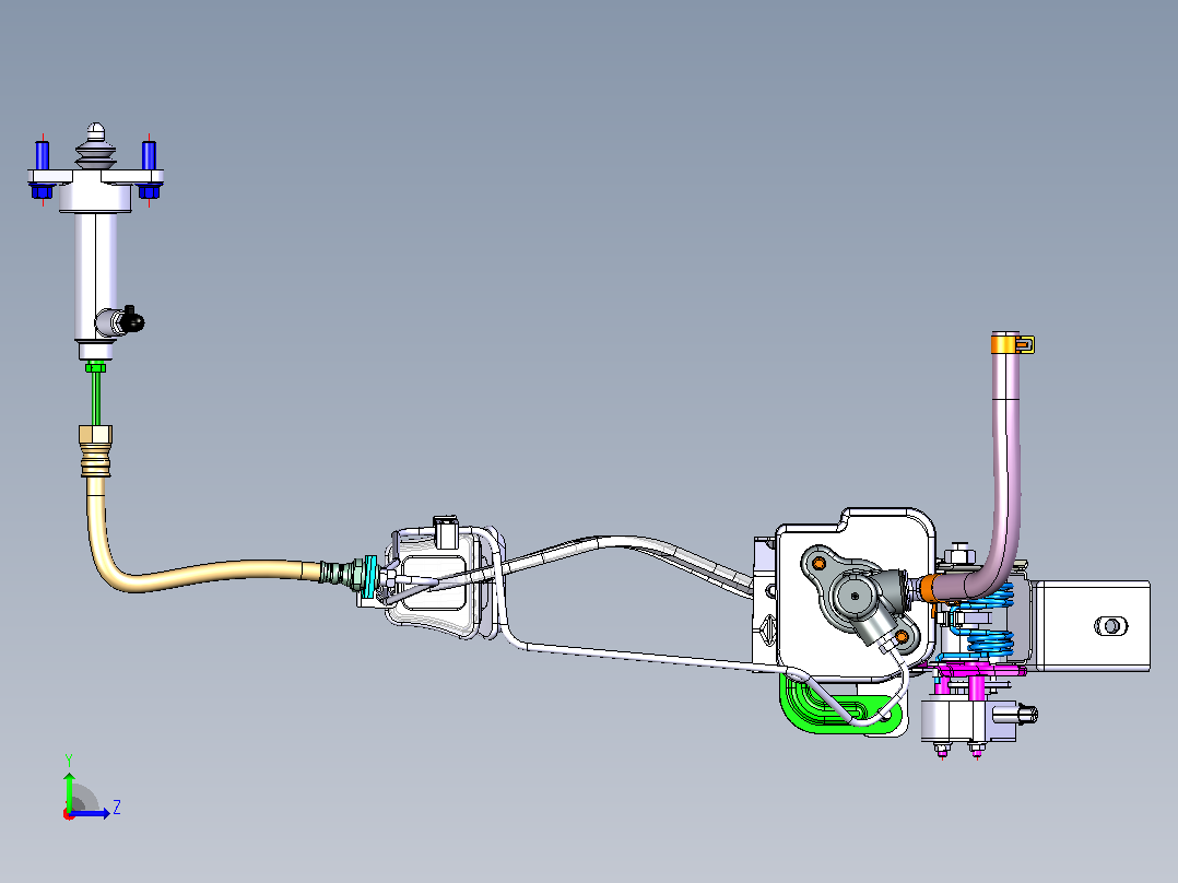 FNA1602001（离合操纵装置）左视图
