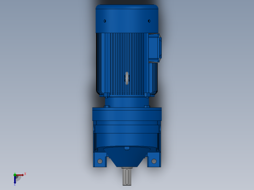 RX57底脚轴伸式安装斜齿轮减速机RX57-Y0.37-4P-71-M1-0°俯视缩略图