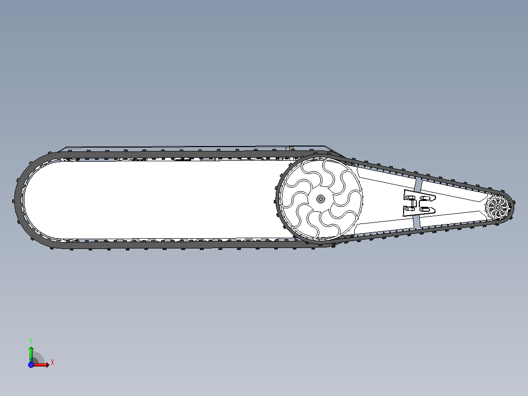 双摇臂履带底盘sw16可编辑前视图