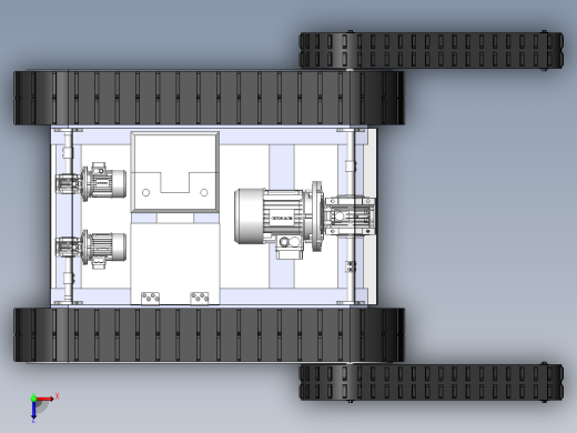 双摇臂履带底盘sw16可编辑俯视缩略图