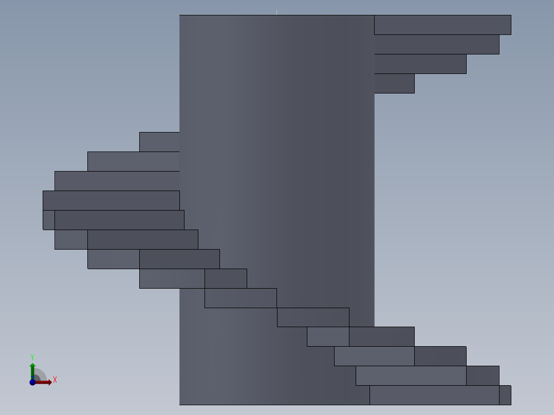 旋转楼梯前视图