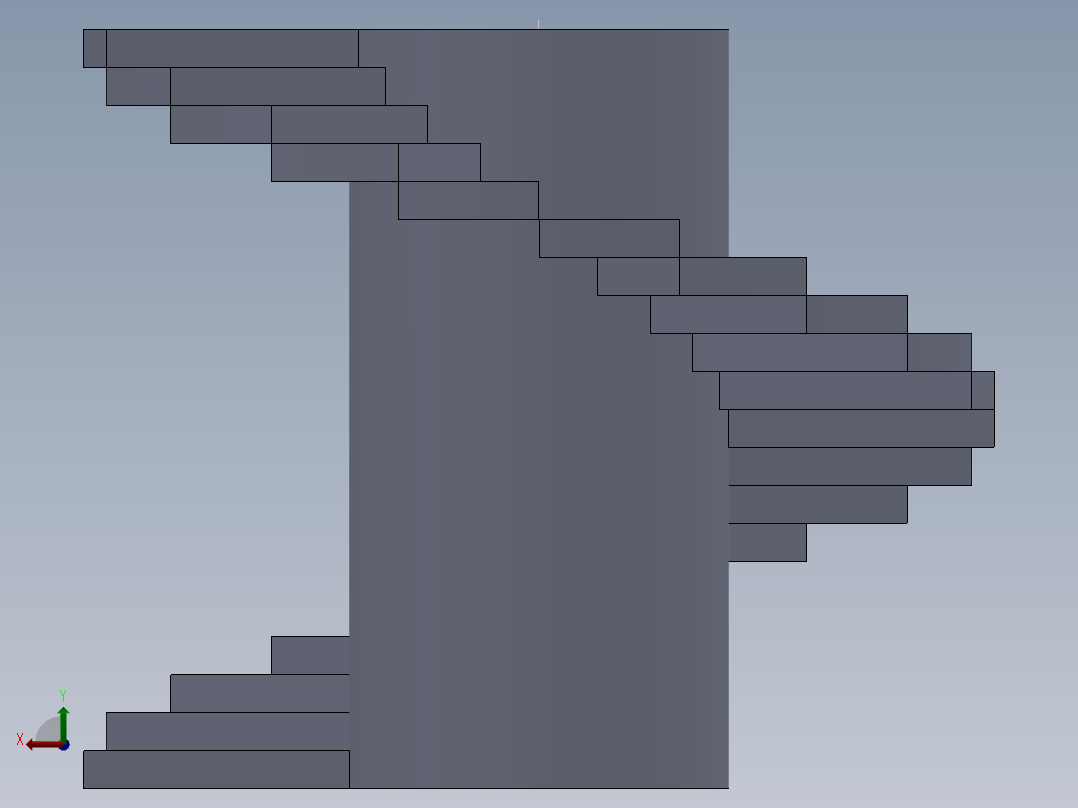 旋转楼梯后视图