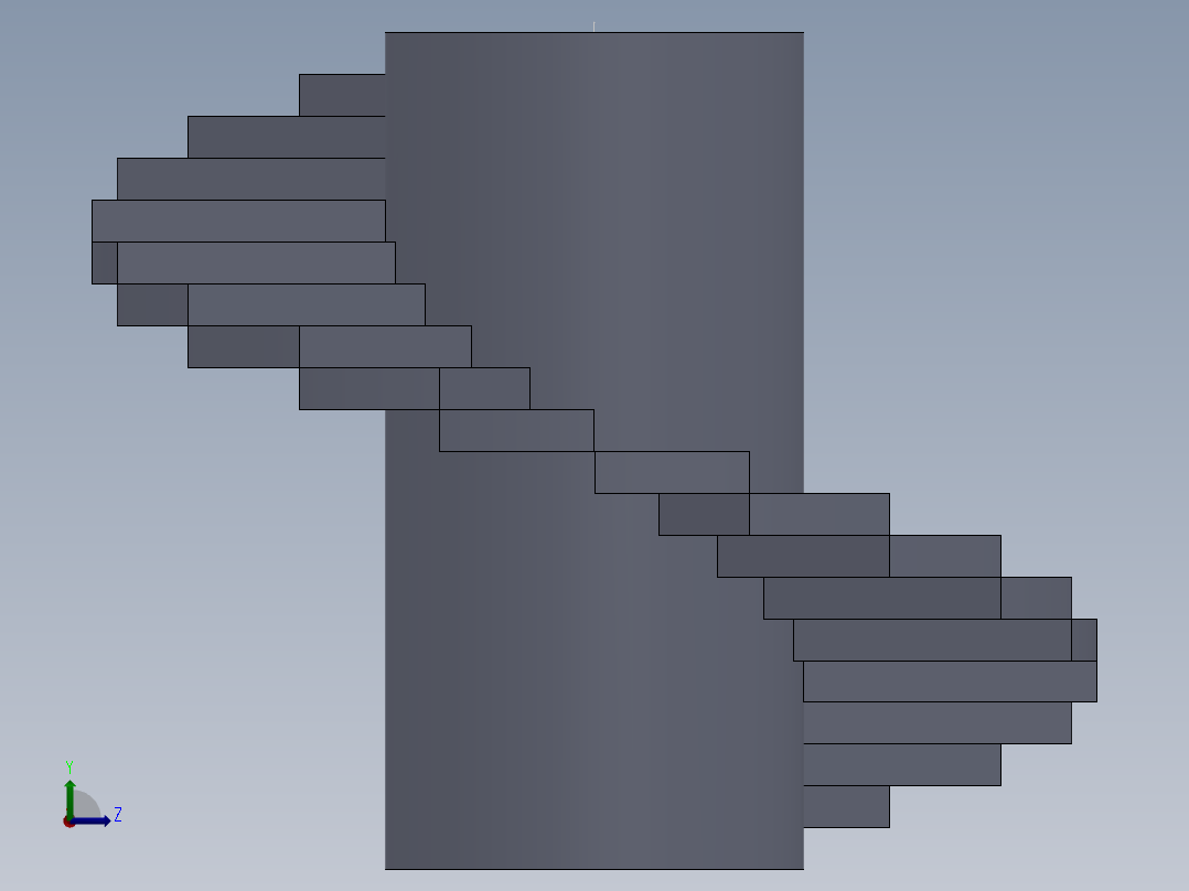 旋转楼梯左视图