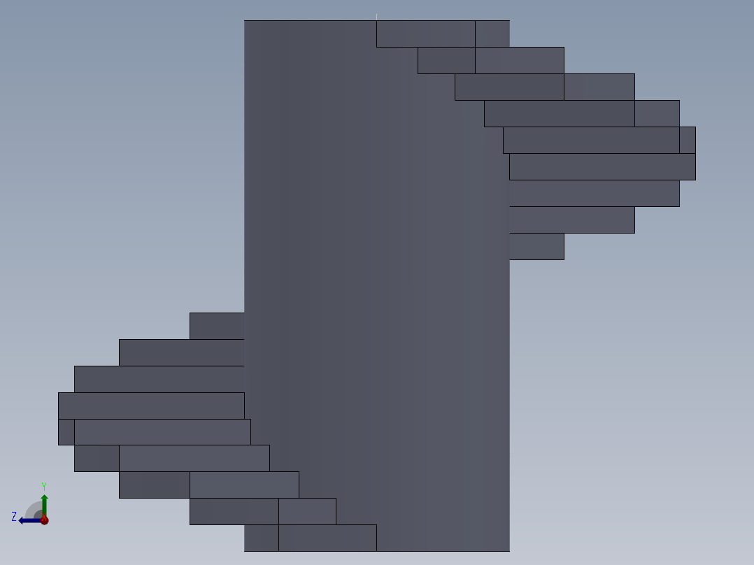 旋转楼梯右视图