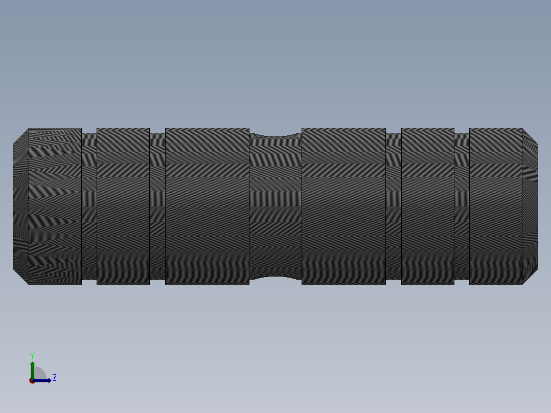 自行车铝合金脚柱火箭筒左视图