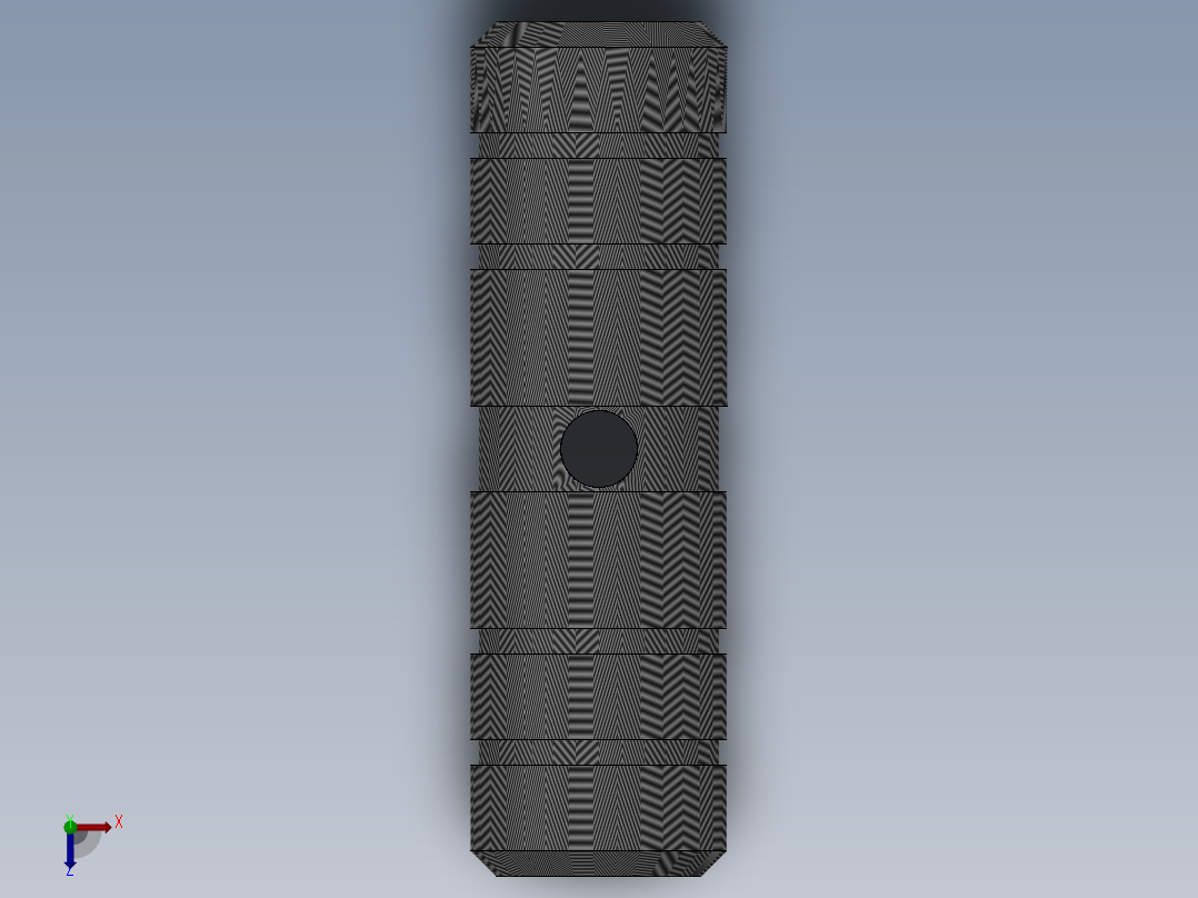 自行车铝合金脚柱火箭筒俯视图