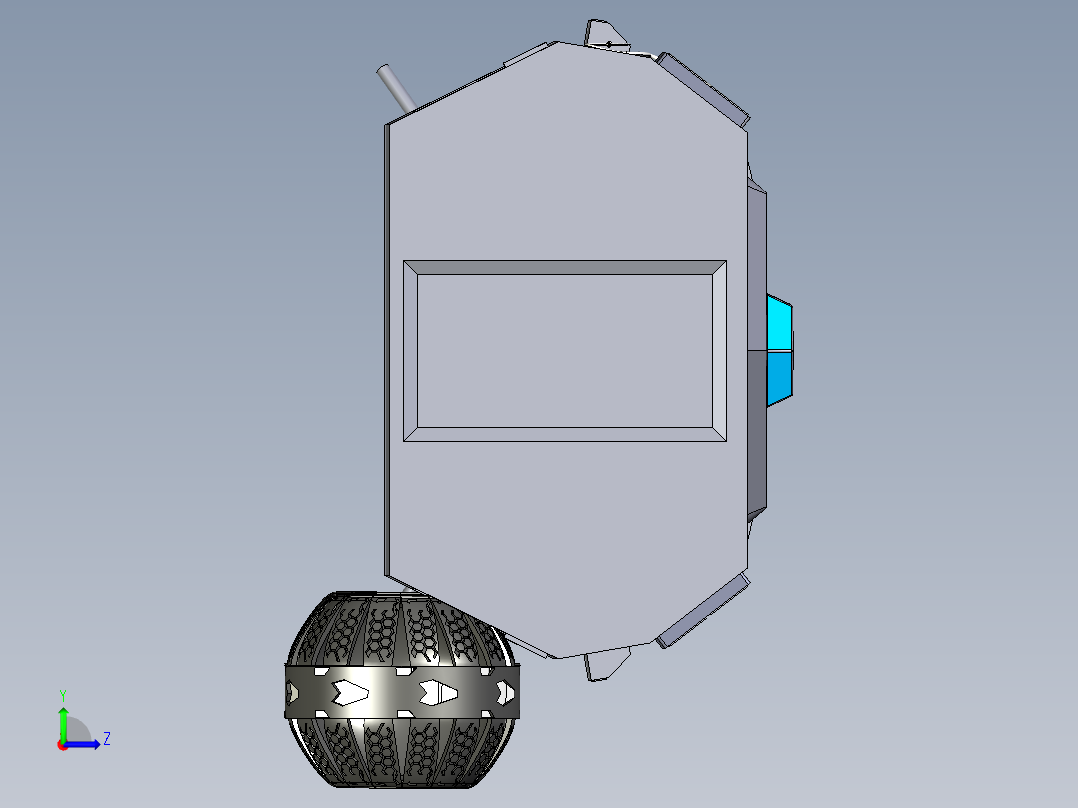 NASA六轮火星探测车简易模型3D图纸 INVENTOR设计 附STEP左视图