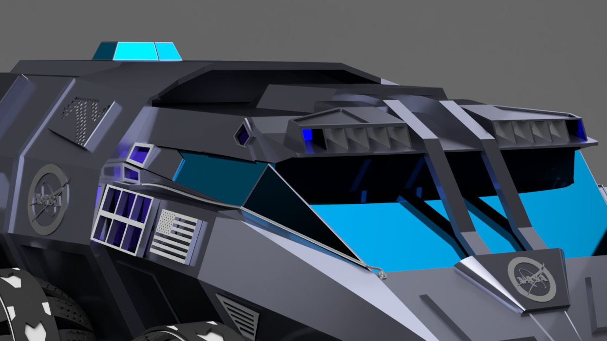 NASA六轮火星探测车简易模型3D图纸 INVENTOR设计 附STEP