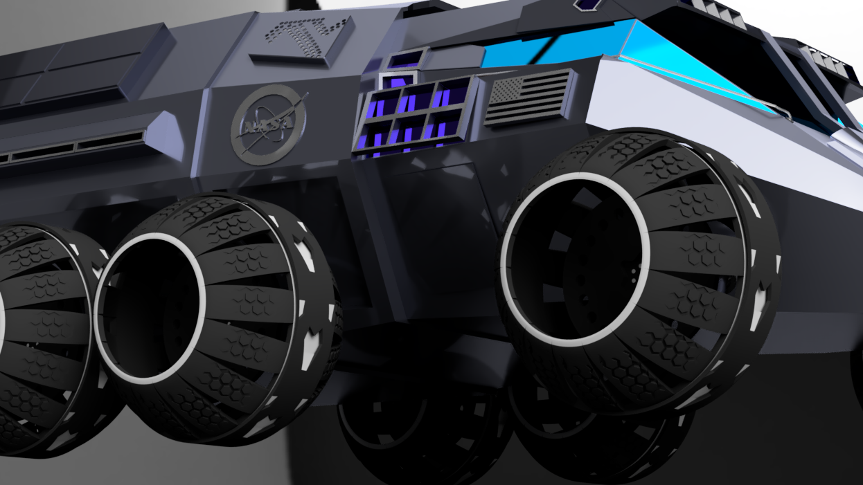 NASA六轮火星探测车简易模型3D图纸 INVENTOR设计 附STEP