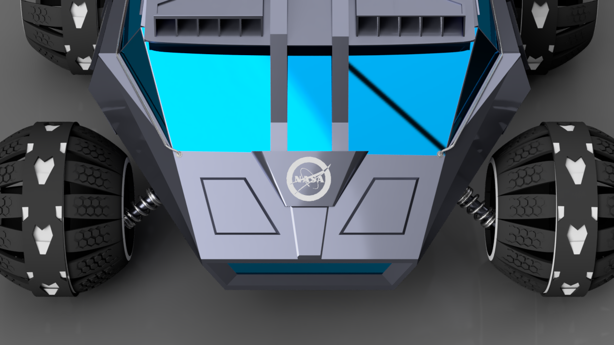 NASA六轮火星探测车简易模型3D图纸 INVENTOR设计 附STEP