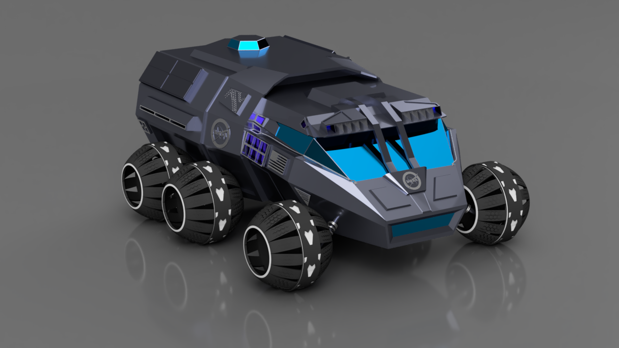 NASA六轮火星探测车简易模型3D图纸 INVENTOR设计 附STEP