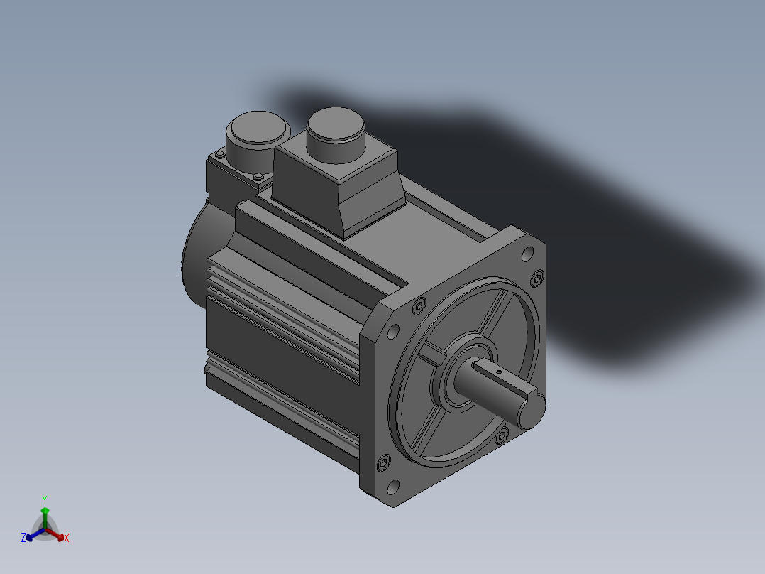 松下电机 MDME202GCGM正等轴测图